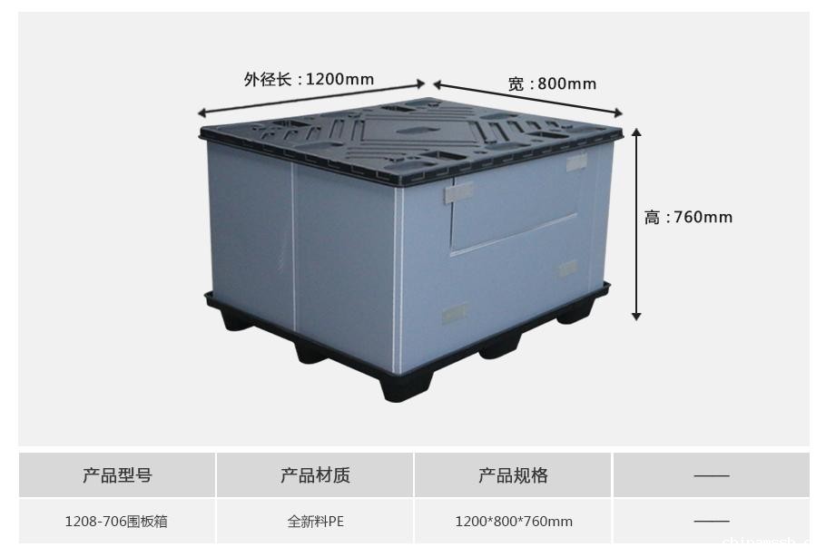 新利1881208-760塑料围板箱