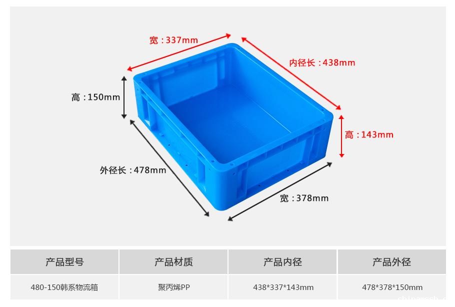 新利188480-150韩系塑料物流箱