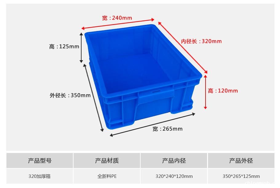 新利188320塑料周转箱厚箱