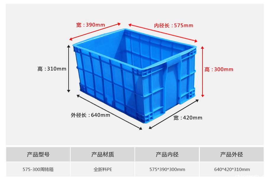 新利188575-300塑料周转箱