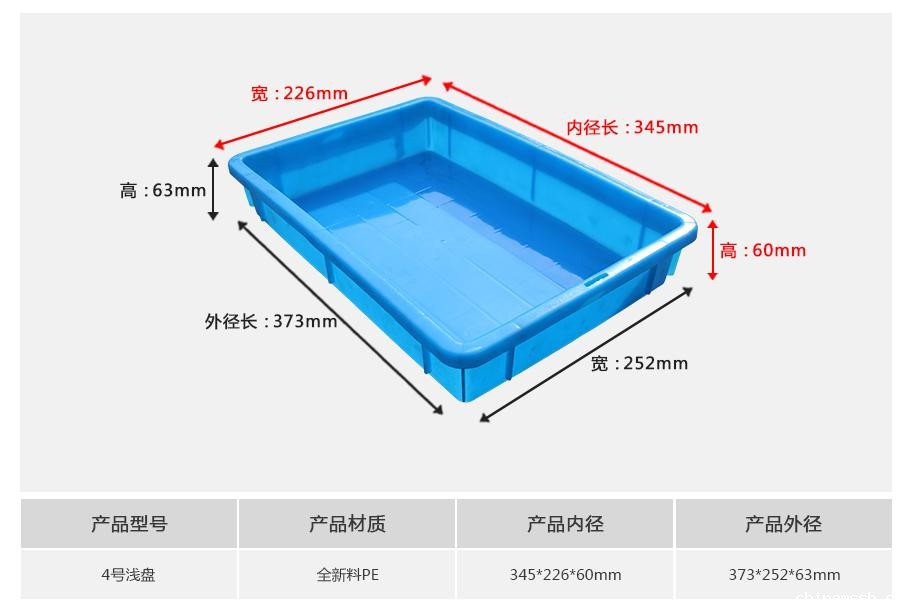 新利1884号塑料周转箱浅盘