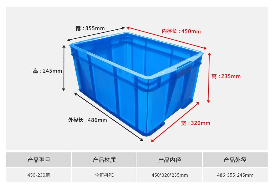 新利188450-230塑料周转箱