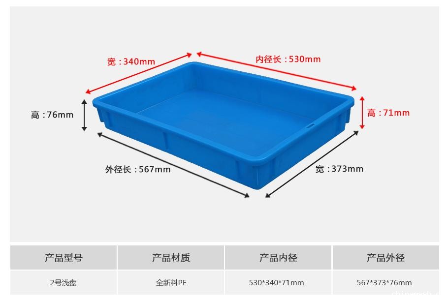 新利1882号塑料周转箱浅盘