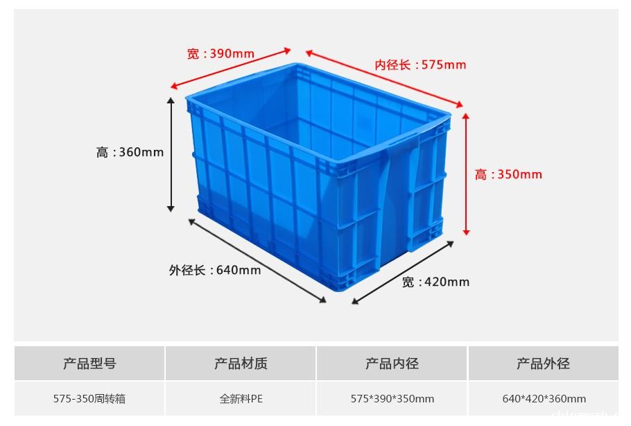 新利188575-350塑料周转箱