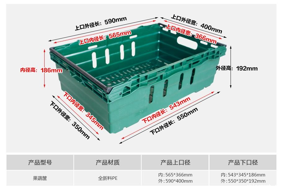 新利188果蔬塑料周转筐