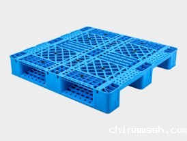 网格川字塑料仓库托盘